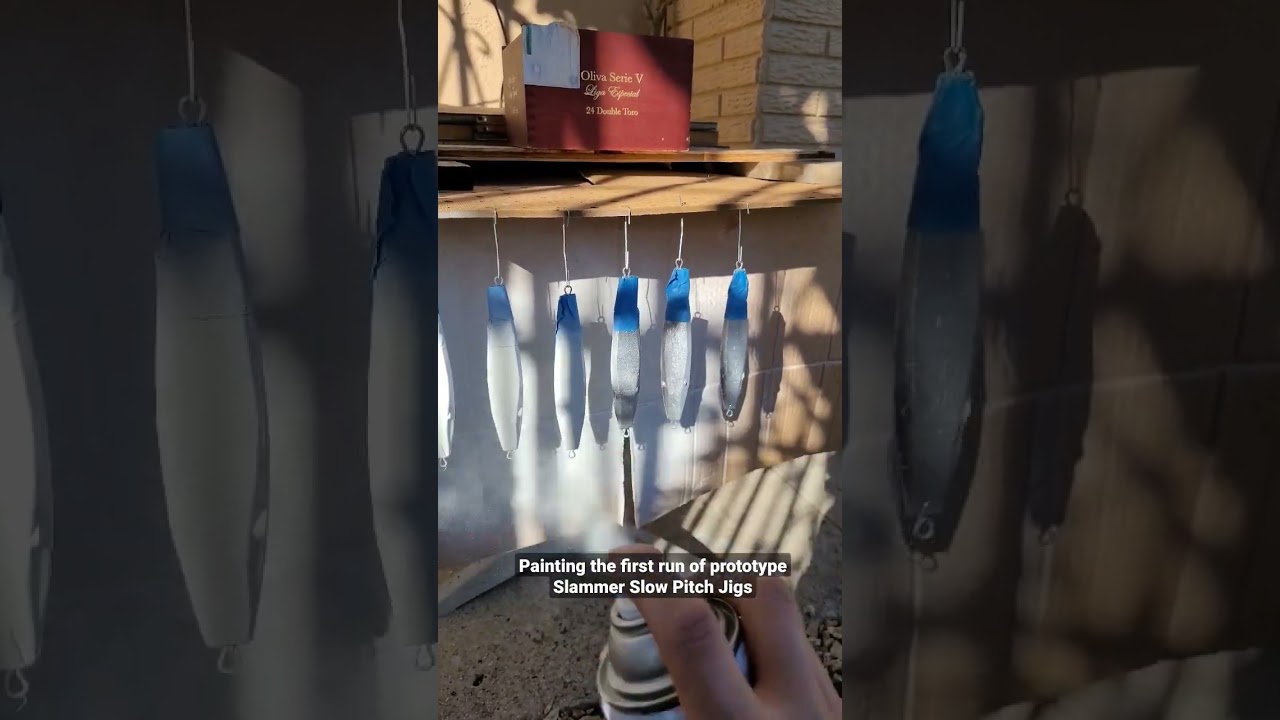 Painting up some prototype Slammer Slow Pitch Jigs! 