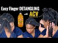 Finger Detangling 101 with APPLE CIDER VINEGAR #fingerdetangling