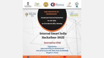 Smart India Hackathon 2022 (SIH 2022) | Internal Hackathon | Idea Presentation | CMRIT | Bangalore