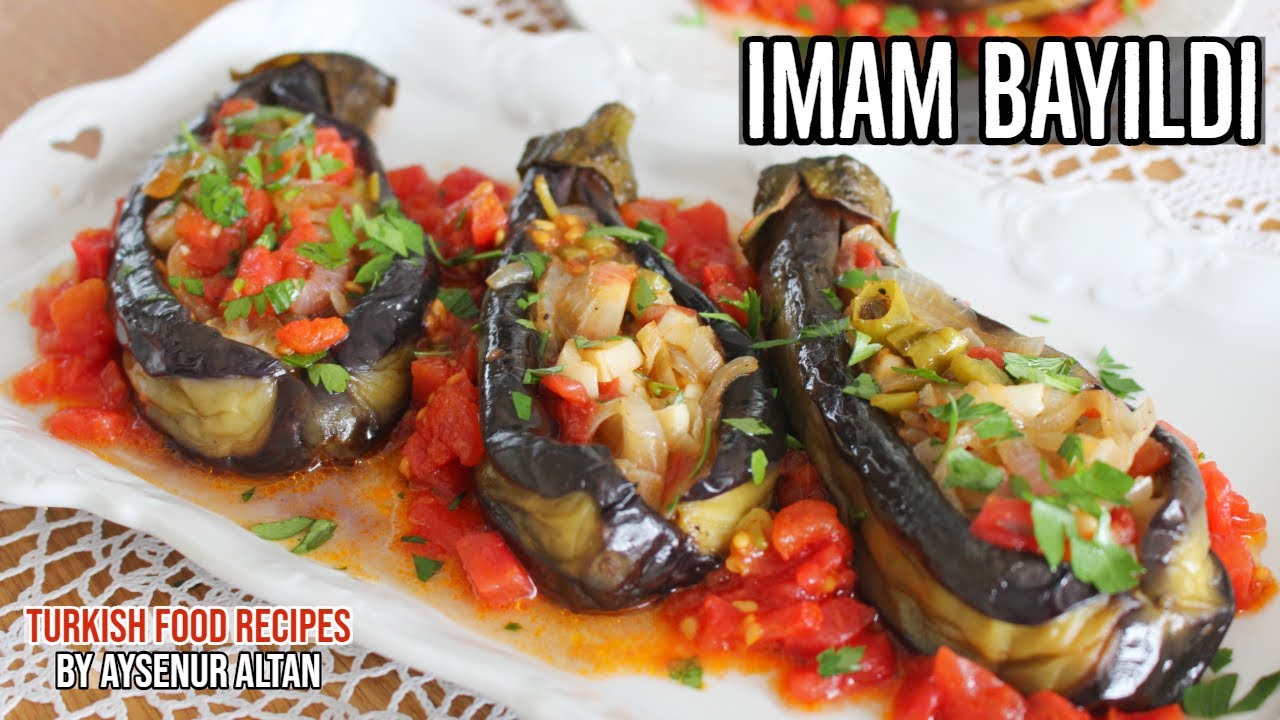 Imam Bayildi Recipe - Turkish Classic Stuffed  Eggplants (Vegan Olive Oil Dish)
