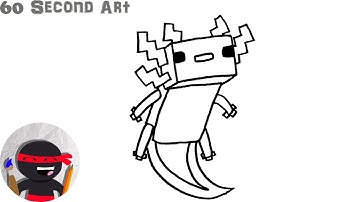 How To Draw Axolotl | Minecraft