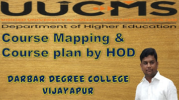 UUCMS # HOD Login # Course Mapping and Course Plan # Internal Assessement Marks (Revised)