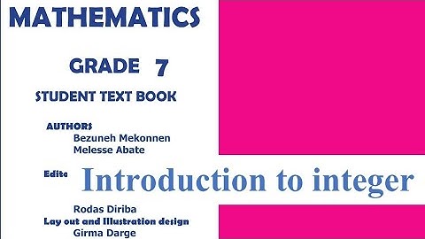 Ethiopian Grade 7 Maths Unit 2 p_2 Integers