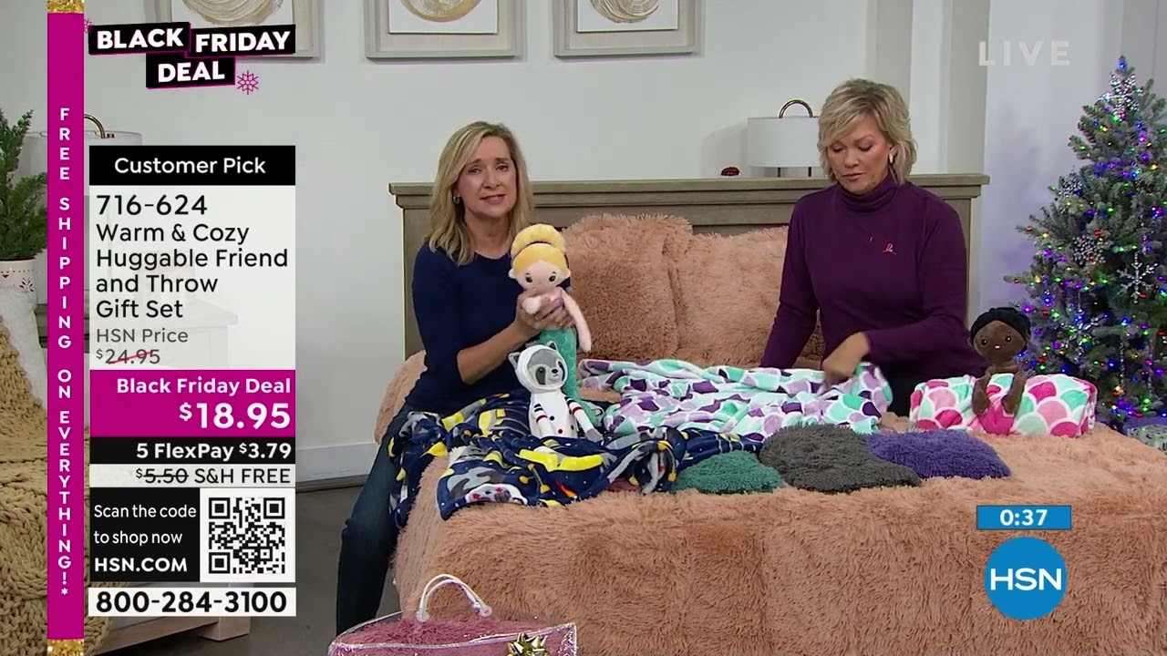 Warm   Cozy Huggable Friend and Throw Gift Set