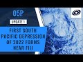 First South Pacific Depression of 2022 Forms Near Fiji