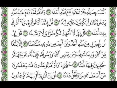 تكرار سورة الجن من الآية 19 إلى 23 