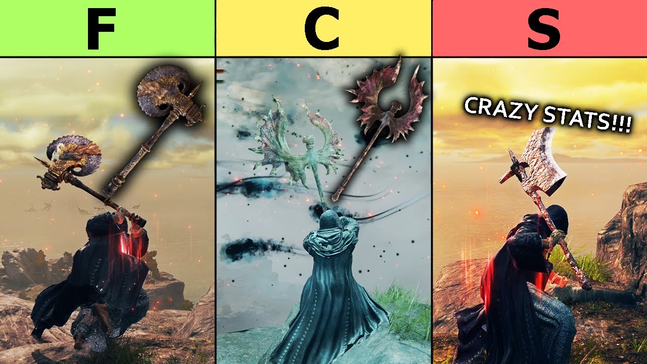 Elden Ring All 11 Greataxes Ranked Best Greataxe? YouTube