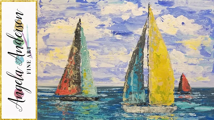 Simple Sailboat Seascape Acrylic Painting Tutorial...