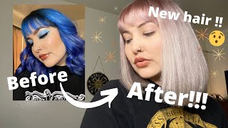 HUGE HAIR TRANSFORMATION / BLUE TO BLONDE HAIR / HOW TO REMOVE BLUE HAIR COLOR