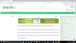 What is the difference between creating String object using new and String literals? - javapedia.net