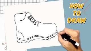 How to Draw Hiking Boots