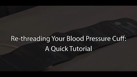How to Reassemble an OMRON D-Ring Blood Pressure Cuff