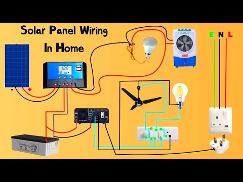 Complete Solar Panel Installation with Solar Charge Controller and Inverter