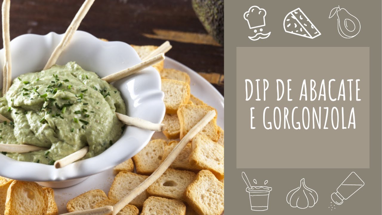Dip de abacate e gorgonzola (receita fácil)