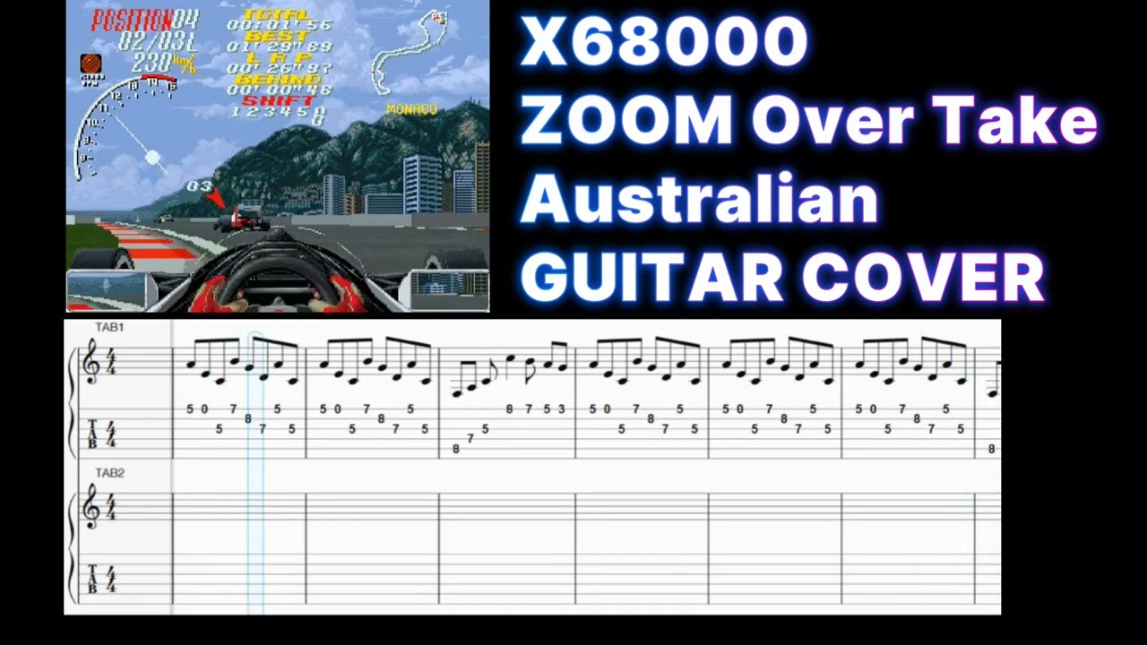 [TAB譜]X68K ZOOM OverTake Australian「EXCEED」(GUITAR COVER)[オーバーテイク]