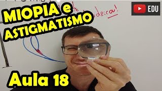 MIOPIA, HIPERMETROPIA e ASTIGMATISMO - Óptica da VISÃO - Aula 18 - Prof.  Boaro