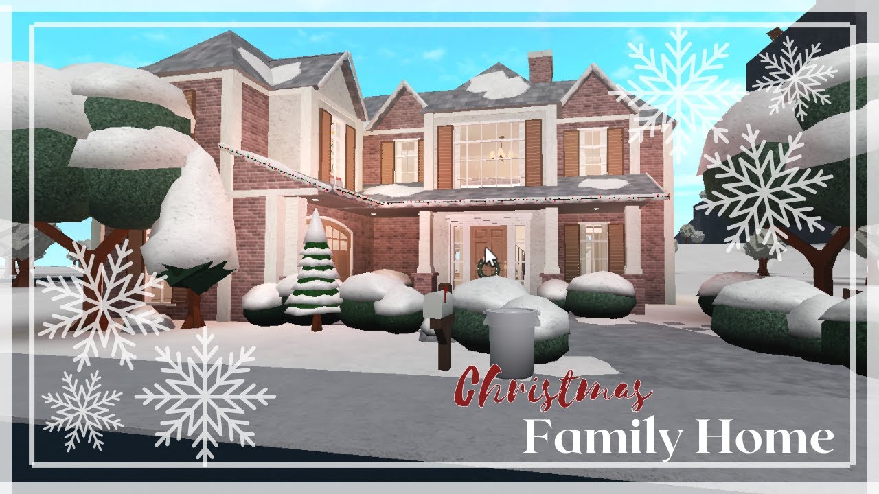 Christmas Family Home | BLOXBURG Speedbuild - YouTube