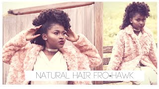 Natural Hairstyles Frohawk On Wand Curled Long 4C Natural Hair