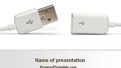 USB Connection PowerPoint Template by PoweredTemplate.com