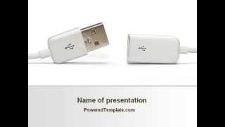 USB Connection PowerPoint Template by PoweredTemplate.com