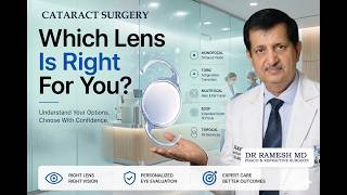 Cataract Surgery:Which Lens Is Right for You?|IOL Types Explained ,Monofocal, Toric, Multifocal,EDOF