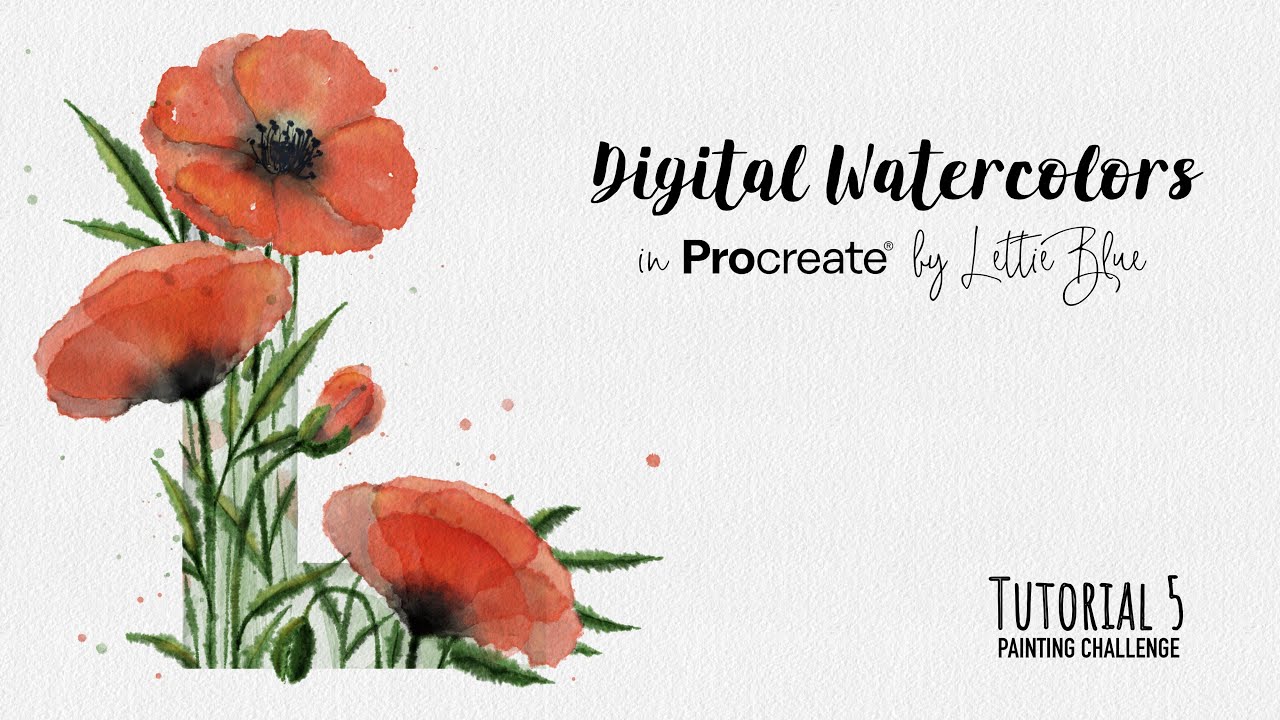 5. Digital Watercolor Tutorial in Procreate for Beginners: Floral ...