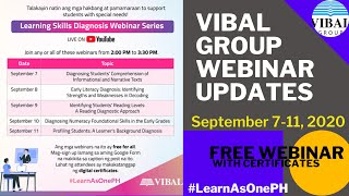 VIBAL WEBINAR SEPTEMBER 7-11, 2020/WITH CERTIFICATES
