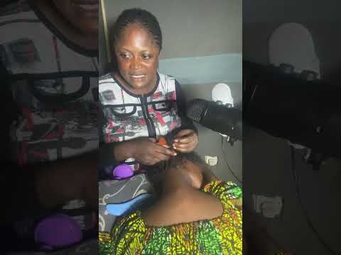 Asmr braid loosening on my sister with gum cracking