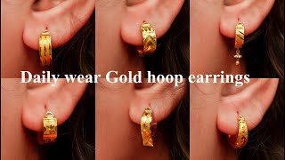 Daily Wear Hoop Earrings Designs With Weight & Price