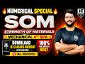 🔥Numerical Special Strength of Material ( SOM ) Mechanical 4th Sem. 🎯EXAM SPECIAL | JEC