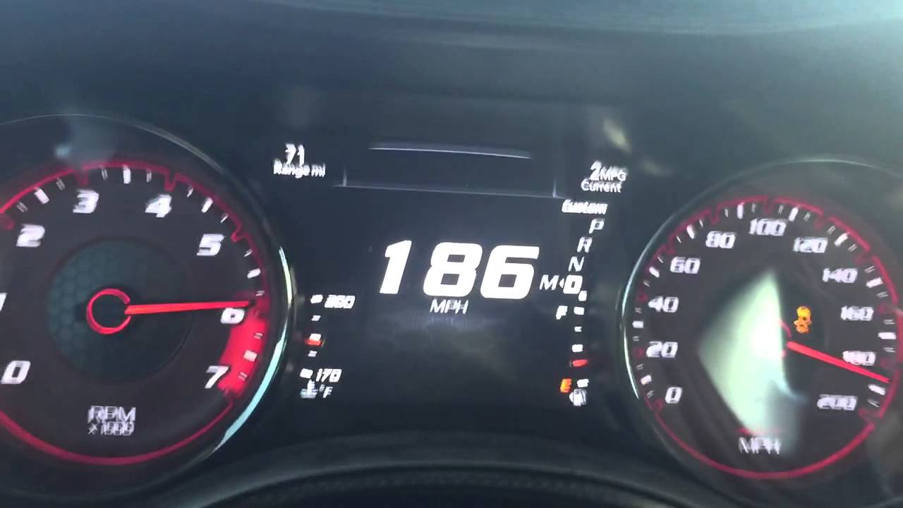 pie kobling læsning 2015 Dodge Charger Hellcat SRT top speed 186 mph run - YouTube