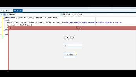 ExecSql Scalar - TFDConnection - Firedac - Delphi 10.3