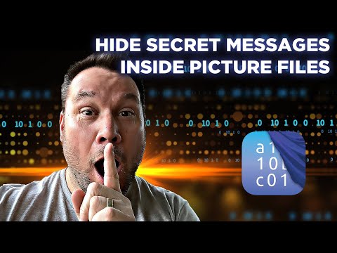 How to hide secret text inside an image file