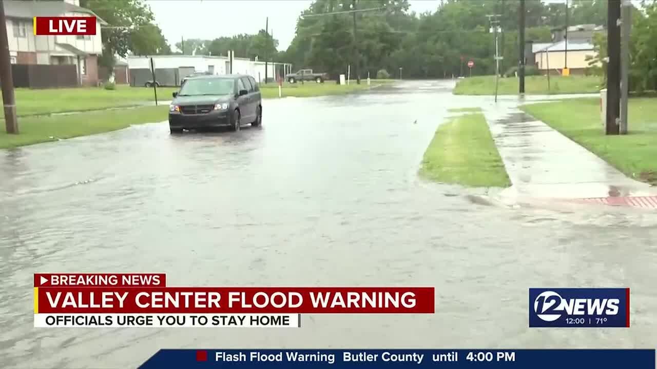 Multiple roads closed in Valley Center due to flooding - YouTube