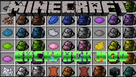 Minecraft Mod Showcase: The Backpacks Mod [1.5.1] [Forge]