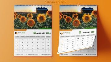 Professional Photo Wall Calendar Design | Photoshop Tutorial