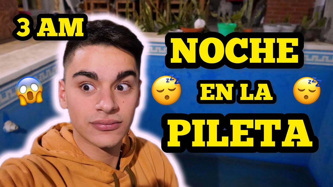 PASE LA NOCHE EN LA HABITACION QUE ARME EN MI PILETA 😱 😴