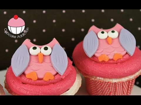 Owl Cupcakes - Easy Cake Toppers with Cupcake Addiction