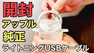 開封動画.アップル純正ライトニングUSBケーブル
