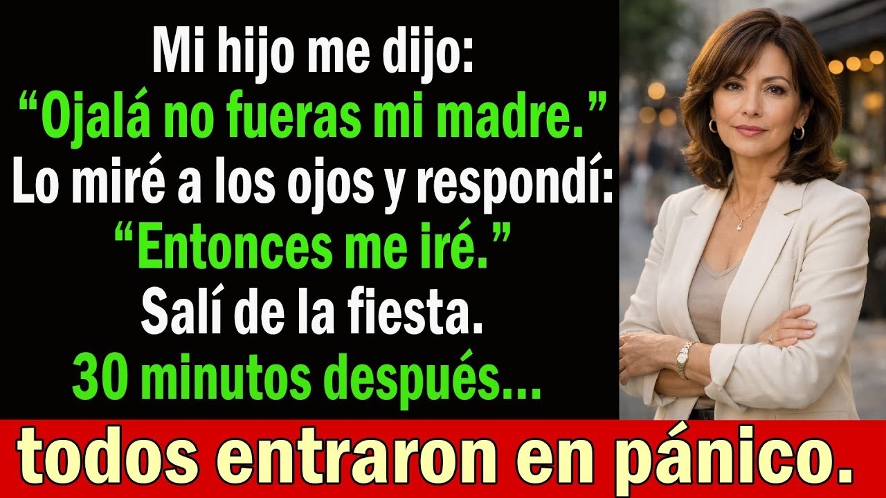 Mi hijo me dijo： “Ojalá no fueras mi madre”… yo solo me levanté y sonreí