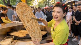 Long Crispy Meigan Cai Flatbreads Baking Batch After Batch ⚡ #StreetFood #WorkVlog
