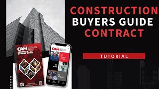 Construction Buyers Guide Contract Tutorial @BuildwithCAM