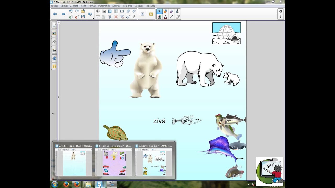 SMART Notebook 11 - Tvůrce cvičení a obrázkové záložky - YouTube