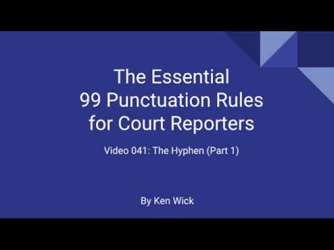 041 99 Punctuation Rules: Hyphen Part 1
