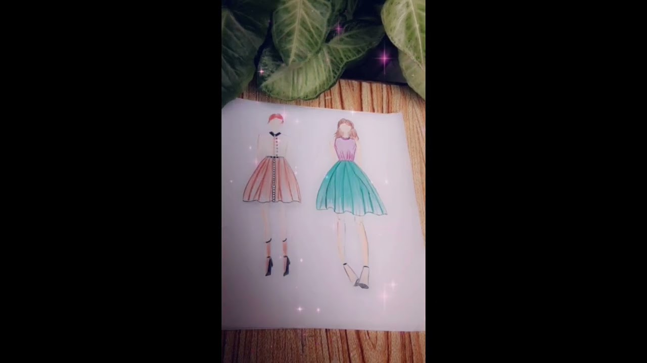my portfolio for college admission👌 part-2 # design creation , I'm trying  best # fashion designing
