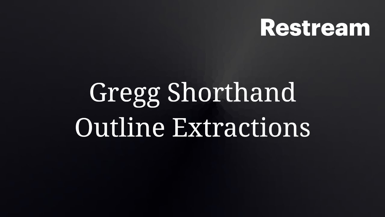 Gregg Shorthand Outline Extraction