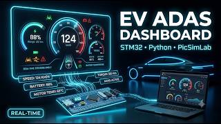 Professional EV ADAS Dashboard using STM32, Python & PicSimLab | Embedded Systems Project