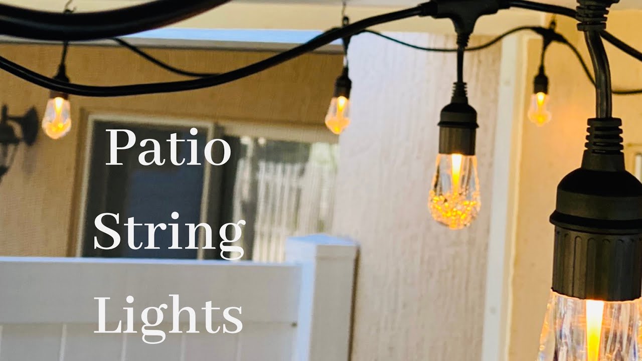 Simple Way To Hang Patio String Lights Indoor Or Outdoor Youtube