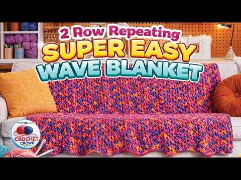 TV Time Crochet Chevron Wave Blanket