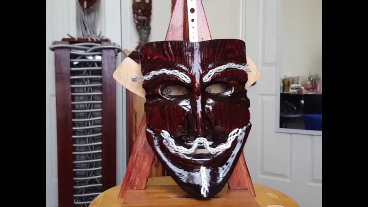 Kinetic sculpture of Guy Fawkes mask by Pasha Mad Art
